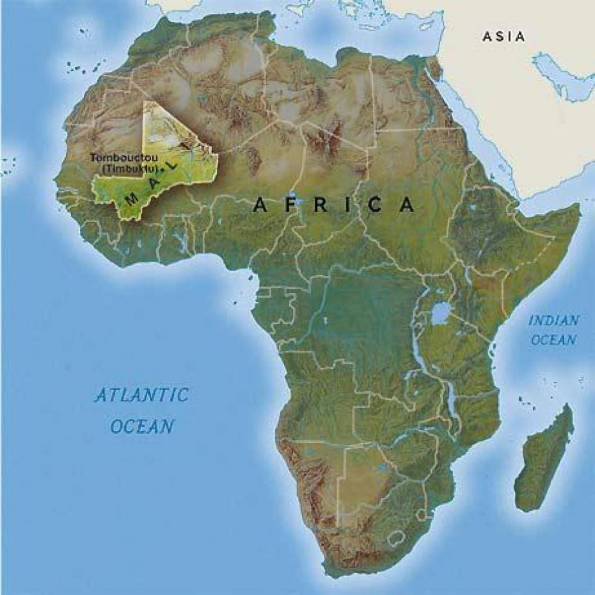 Mali, africa occidentale mappa