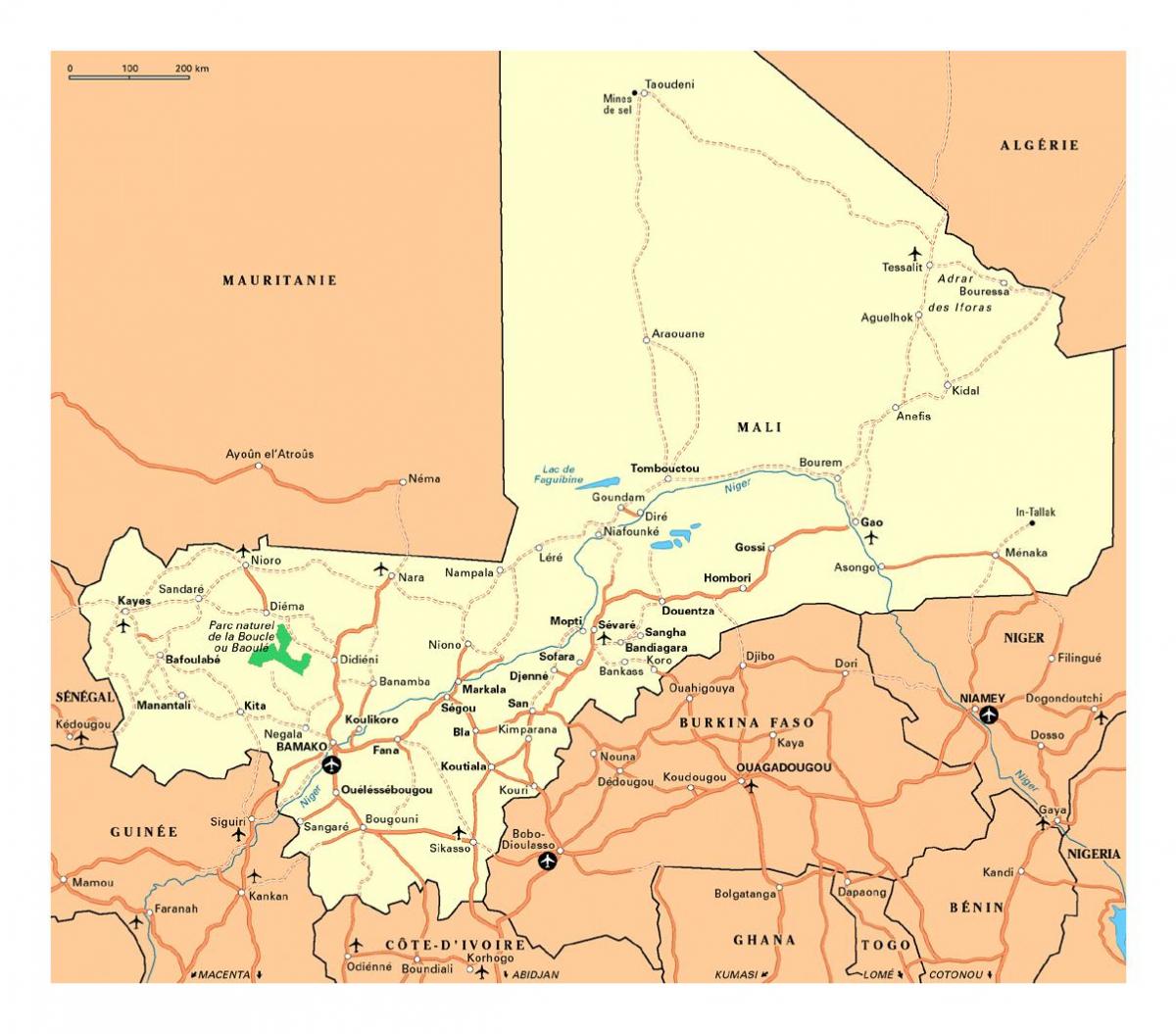 La mappa dei Mali città